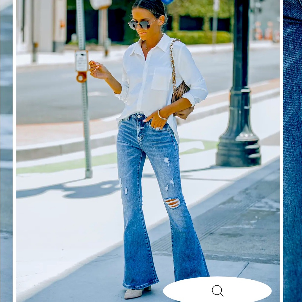 VICI distressed flare jeans